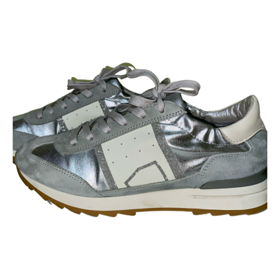Pre-owned Philippe Model Leather Trainers In Grey