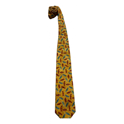 Pre-owned Givenchy Silk Tie In Yellow