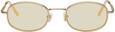 Bonnie Clyde Gold No. 7 Sunglasses In Jgold-amber