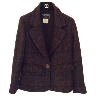 Pre-owned Chanel Wool Blazer In Brown