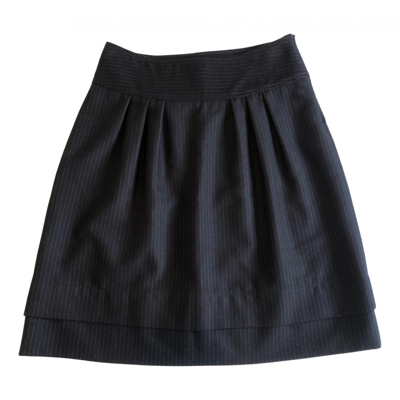 Pre-owned Philosophy Di Alberta Ferretti Wool Mid-length Skirt In Blue