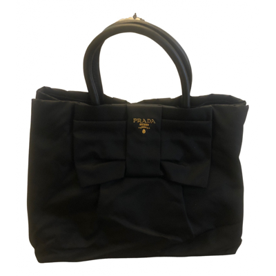 Pre-owned Prada Cloth Handbag In Black