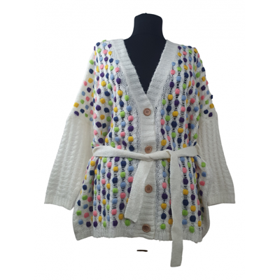 Pre-owned Manoush Wool Cardigan In Multicolour