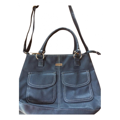 Pre-owned Ted Lapidus Leather Crossbody Bag In Blue