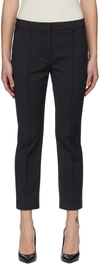 Sportmax Black Obliqua Mini Flare Trousers In Black