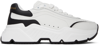 Dolce & Gabbana Daymaster Mix-leather Trainer Sneakers In White,black