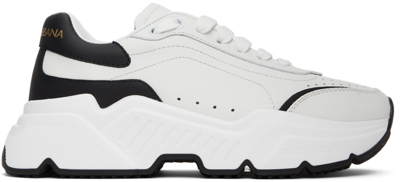 Dolce & Gabbana Daymaster Mix-leather Trainer Trainers In White