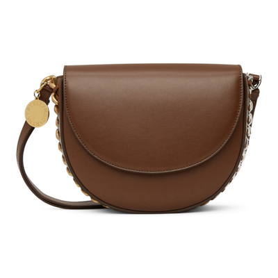 Stella Mccartney Frayme Medium Flap Shoulder Bag In Brown