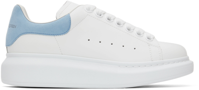 Alexander Mcqueen White And Power Blue Oversized Sneakers