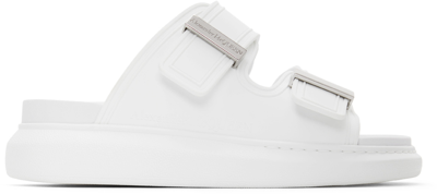 Alexander Mcqueen White Hybrid Slide Sandals In 9359 White