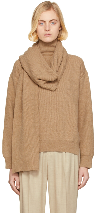 The Frankie Shop Women's Cleo Oversized Ribbed-knit Scarf And Sweater Set In Neutral