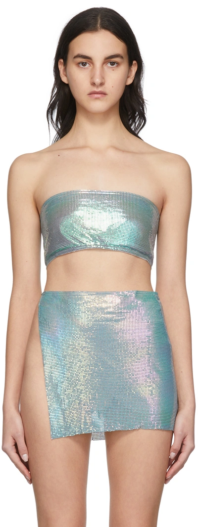 Poster Girl Ssense Exclusive Multicolor Iridescent Brooke Tank Top In Blue