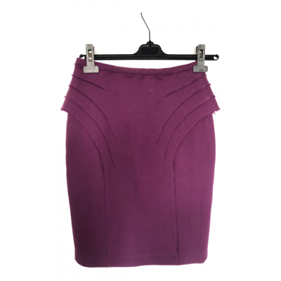 Pre-owned Fendi Wool Mid-length Skirt In Purple