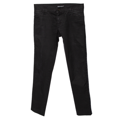 Pre-owned Dolce & Gabbana 14 Black Denim Straight Leg Jeans S
