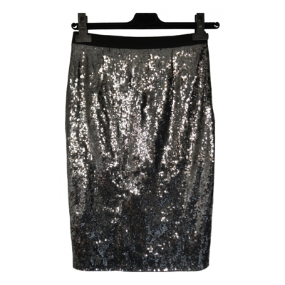 Pre-owned Moschino Cheap And Chic Glitter Mid-length Skirt In Metallic