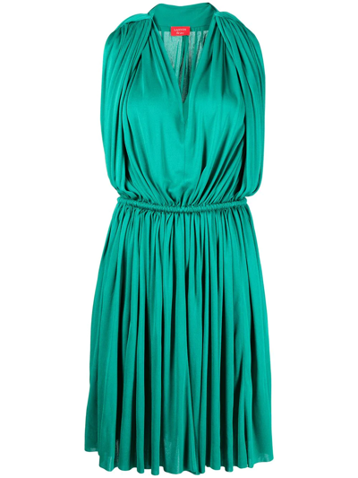Pre-owned Lanvin 2012 Gathered-detail Tunic Dress In Green