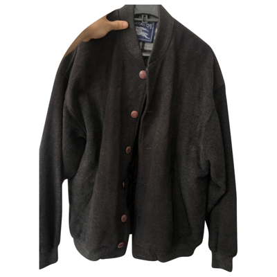 Pre-owned Burberry Wool Jacket In Anthracite