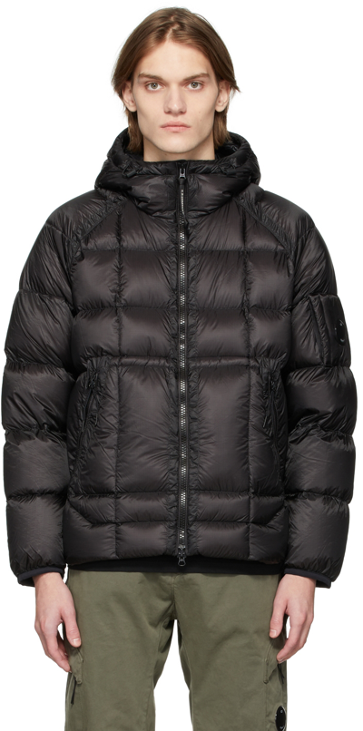 C.p. Company Dd Shell Padded Shell-down Hooded Puffer Jacket In Black