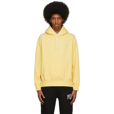 Polo Ralph Lauren Cotton Blend Fleece Solid Classic Fit Hoodie In Corn Yellow