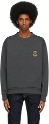 DOLCE & GABBANA GREY EMBROIDERED SWEATSHIRT