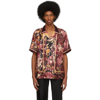 Dolce & Gabbana Dolce E Gabbana Men's Burgundy Silk Shirt In Hr3ir Marmorizz Mix