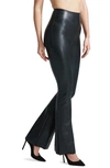 Commando Flared Mid-rise Faux-leather Leggings In Black