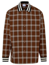 BURBERRY BURBERRY MEN'S BROWN COTTON SHIRT,8048181 M