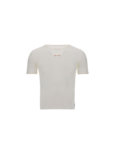 Maison Margiela Mens White Other Materials T-shirt In Multi-colored