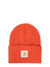 Carhartt Watch Hat Logo-patch Beanie In Orange