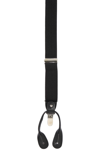 Ike Behar Ib Black Herringbone Suspenders In Black