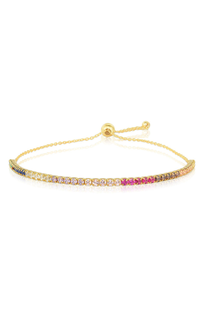 Sphera Milano 14k Yellow Gold Vermeil Cz Tennis Bracelet