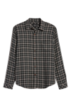 Rails Lennox Regular Fit Plaid Button-up Shirt In Heather Grey/brick