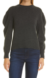 Frame Round-neck Recycled-cashmere Sweater In Charcoal Heather