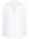 Fabiana Filippi Single-breasted Striped Blazer In White