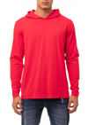 X-ray Hooded Long Sleeve T-shirt In Racer Red