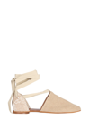 Castaã±er Neutral Gala Self-tie Pumps In Beige