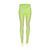 Mugler Multi-panel Stirrup Spiral Leggings Neon Yellow Nude 01 In 2305 Neon Yellow/nud