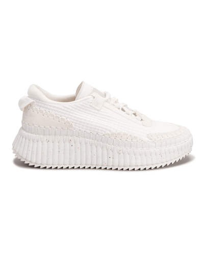 Chloé Nama Stitch Walking Trainers In White