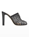 Ferragamo Ellasx5 Womens Leather Slip On Heels In Nero