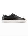 KOIO PORTOFINO CANVAS LOGO LOW-TOP SNEAKERS