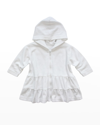 Florence Eiseman Kids' Girl's Solid Terry Hooded Tiered Coverup In White 2