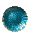 Vietri Pastel Glass Salad Plate, Teal