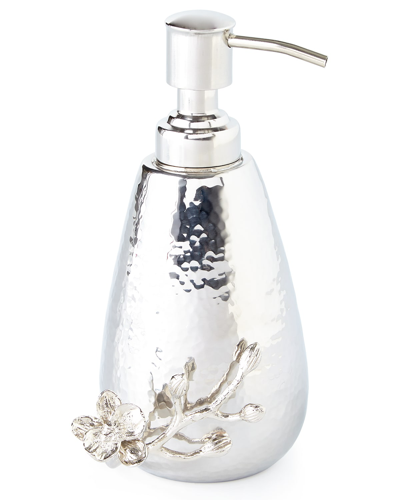Michael Aram White Orchid Soap Dispenser In Silver