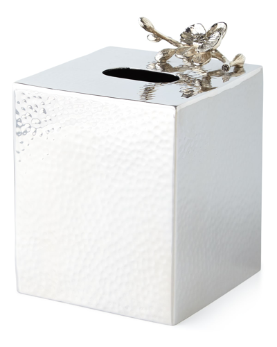 Michael Aram White Orchid Tissue Box Holder In Stainless Steel