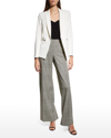 Veronica Beard Core Scuba Schoolboy Jacket In White