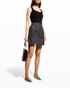 Max Mara Vivetta High-rise Denim Miniskirt In Ultramarine