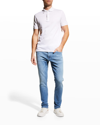 Isaia Men's Slim-fit Cotton Piqué Polo In White