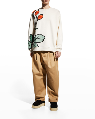 Loewe Herbarium Floral-print Cotton-jersey Sweatshirt In Neutral