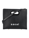 SACAI SACAI LOGO PRINTED SMALL SHOPPER TOTE BAG