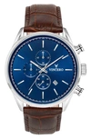 VINCERO THE CHRONO S CHRONOGRAPH LEATHER STRAP WATCH, 43MM